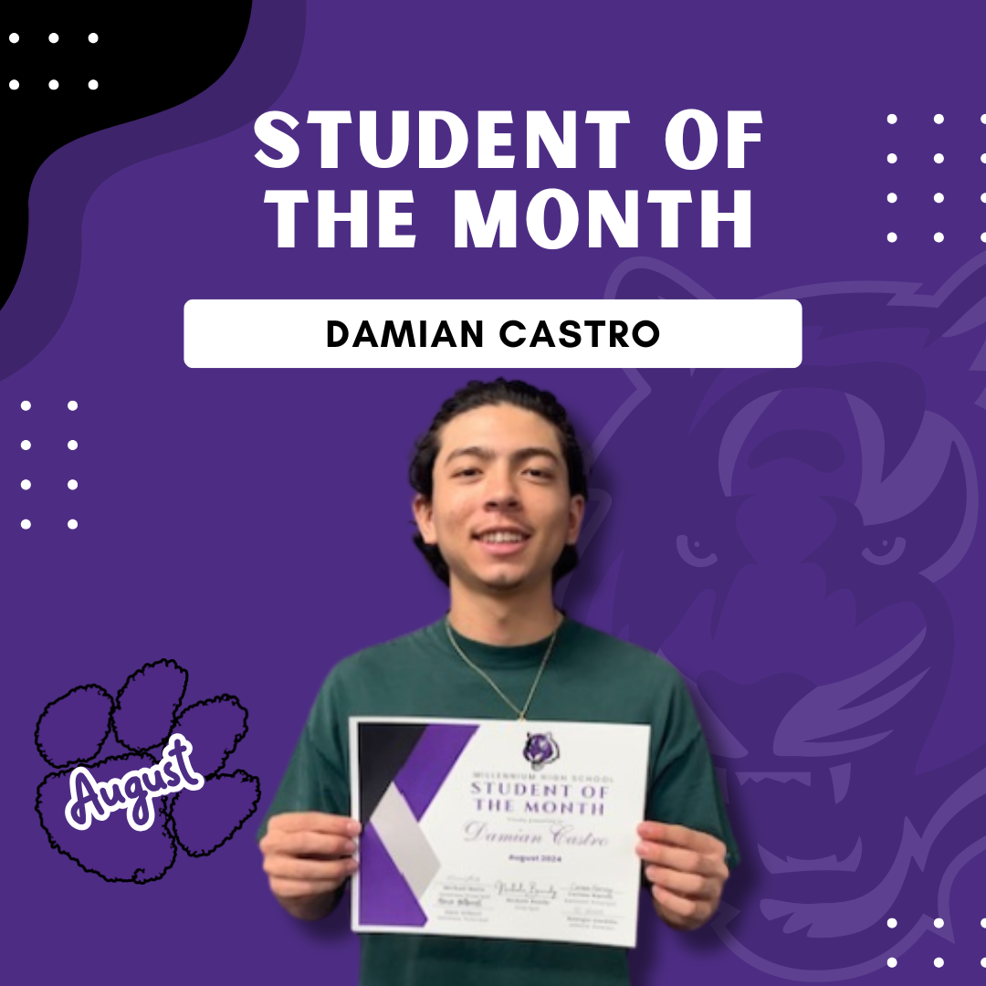 Damian Castro August Student of the Month